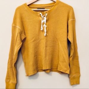Waffle Knit Sweatshirt
